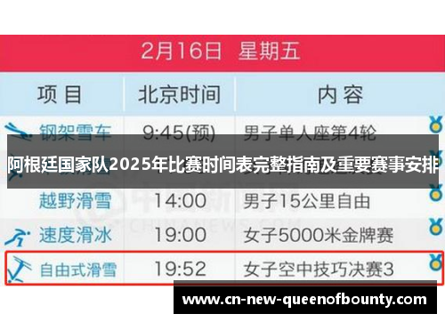 阿根廷国家队2025年比赛时间表完整指南及重要赛事安排